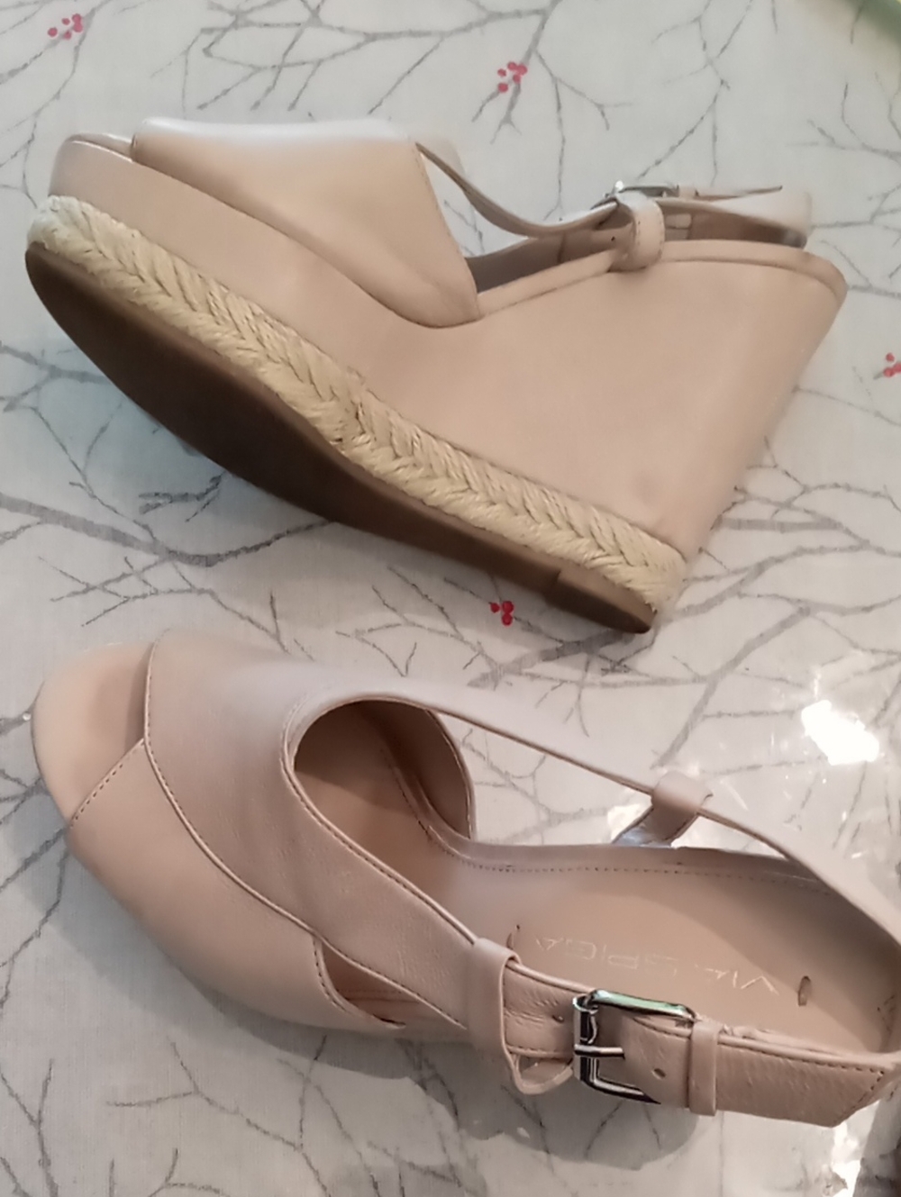 Windsor Smith Beige Espadrille Wedge Sandals